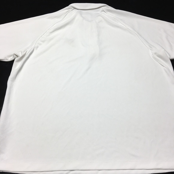NIKE DRI-FIT XL POLYESTER WHITE 3-BUTTON POLO EUC - Picture 8 of 8